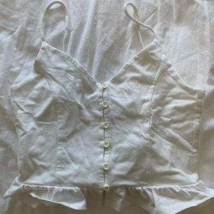 F21 WHITE CROP TOP